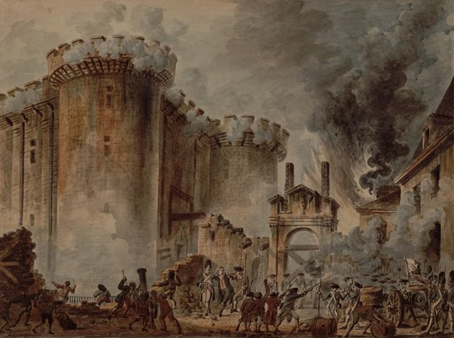 Взятие Бастилии 14 июля 1789 года.