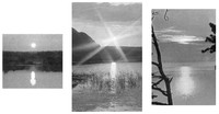 Рис.35. Примеры оптических явлений зеркального отражения в воде заходящего или восходящего солнца в форме главы и шейки